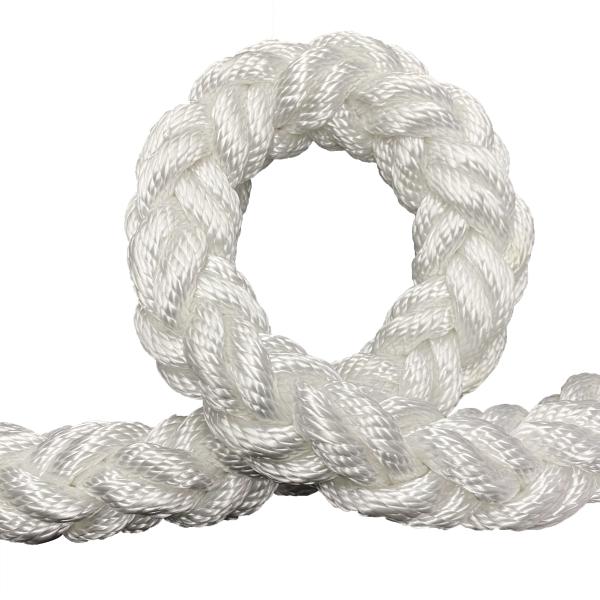 100% High Tenacity UV Resistance 40mm 8 12 Strand Dacron Polyester Multifilament Marine Mooring Rope