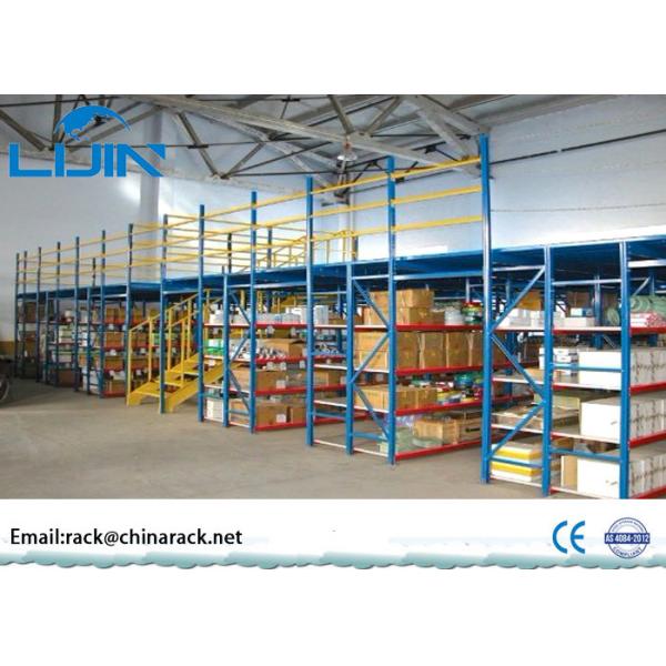 Q235 steel Rack Supported Mezzanine ISO14001 OHSAS18001 Certification