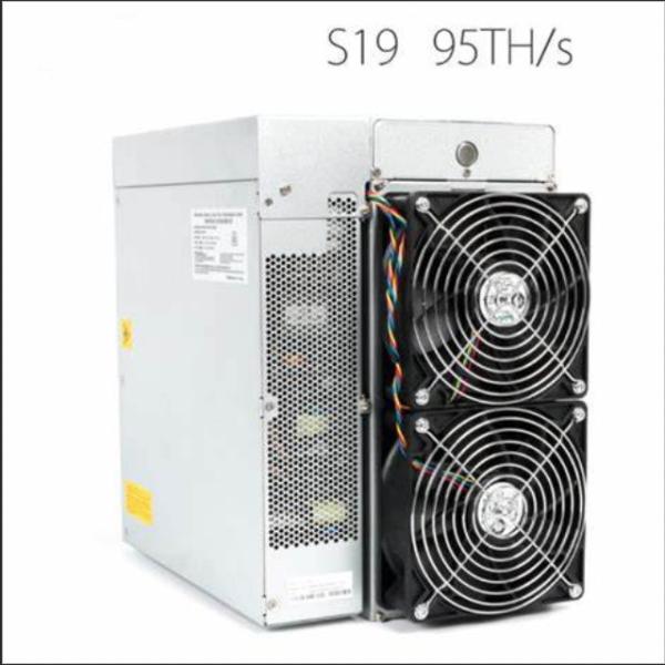 Bitcoin Bitmain Antminer S19 95T 3250w Sha256 16.5kg 80db White Ethernet