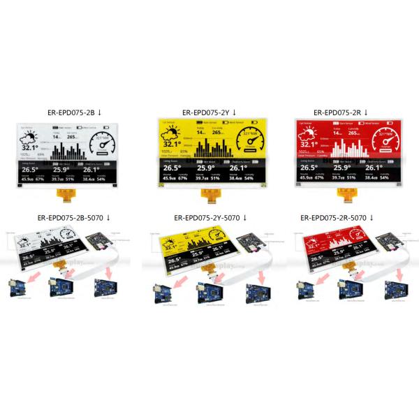 7.5'' 4 color 880**528 SSD1677 FFC E-paper display EPD