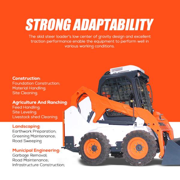 New Construction Postures Skid Steer Loader Is Super Powerful Mini Skid Steer Loaders