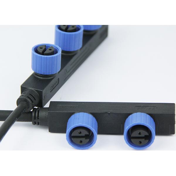 PA66 2 Pin Waterproof Connector Plug , Automotive T Shape Waterproof DC Plug