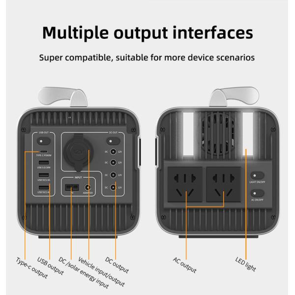 Wireless Phone Rechargeable Lithium Battery 300w 600w 1000w Portable Solar Generator UPS Power Station
