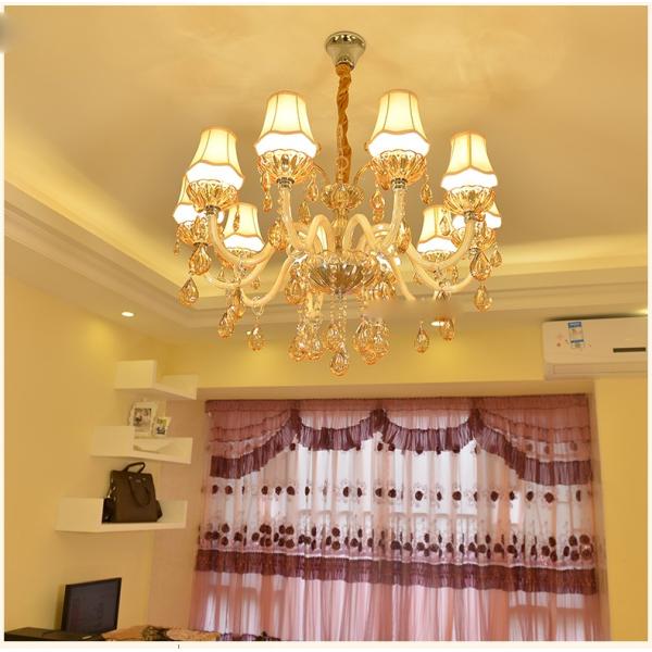 Modern crystal chandelier lighting Fixtures with lamshade (WH-CY-05)