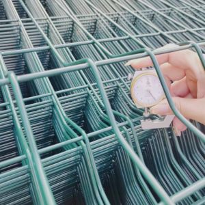 Buy cheap PVC Coated 3D Curved Welded Wire Mesh Fence For Farm With Peach Square Round from wholesalers