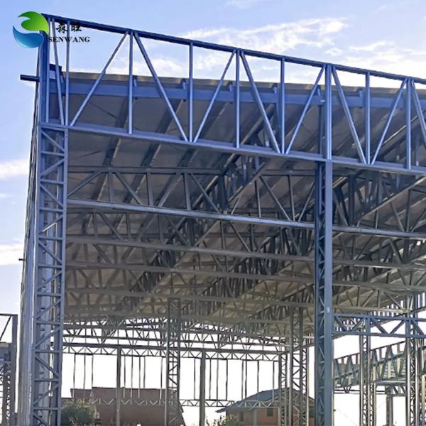 Steel Structure Warehouse with ISO 9001 Certification, 500㎡ Min Order