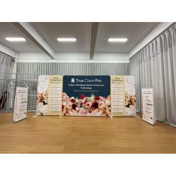 CMYK 10x20 Trade Show Booth Polyester Fabric 10x20 Booth Backdrop
