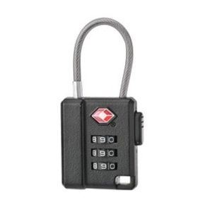 Wholesale 3 digital Plastic ABS TSA combination padlock with Cable from china suppliers
