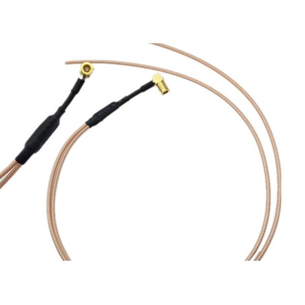 Smb Female Right Angle Jack Junction Box Cable With 2 Co-Ax Pigtail RG316 Cable
