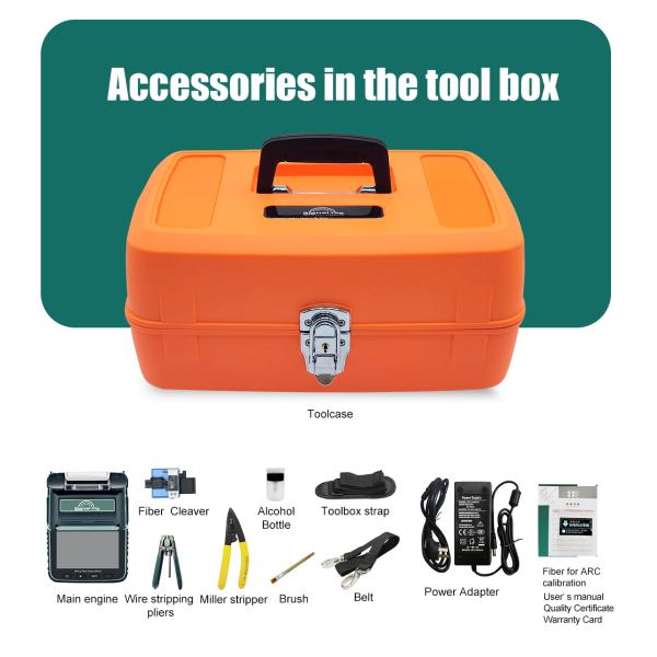AI-6A + Fusion Splicer Electrode FTTH Fiber Optic Welding Splicing Machine Fiber Optic Splicing Machine