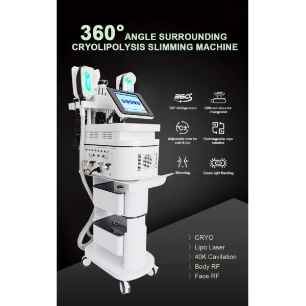 360 Cryo Vacuum Rf Lipo Laser 6 In 1 Fat Freezing Weight Loss Machine professional