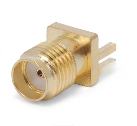 Customized SMA Female PCB Edge Mount Connector with Gold-plated Brass and PTFE Insulation for DC-6GHz Applications