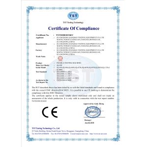 Guangdong Jianqiao Testing Equipment Co., Ltd. Certifications