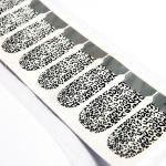 Black and white Leopard pattern Finger Nail Sticker , Cut down the sticker