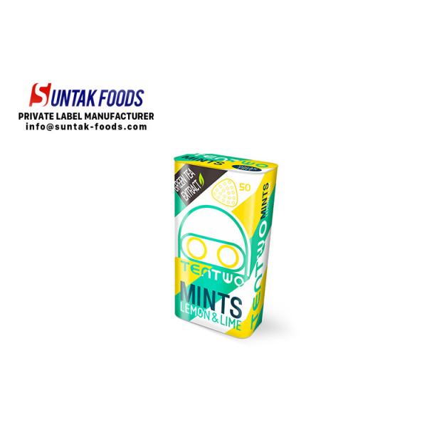 Lemon&Lime flavor sugar free mints candy with green tea extract
