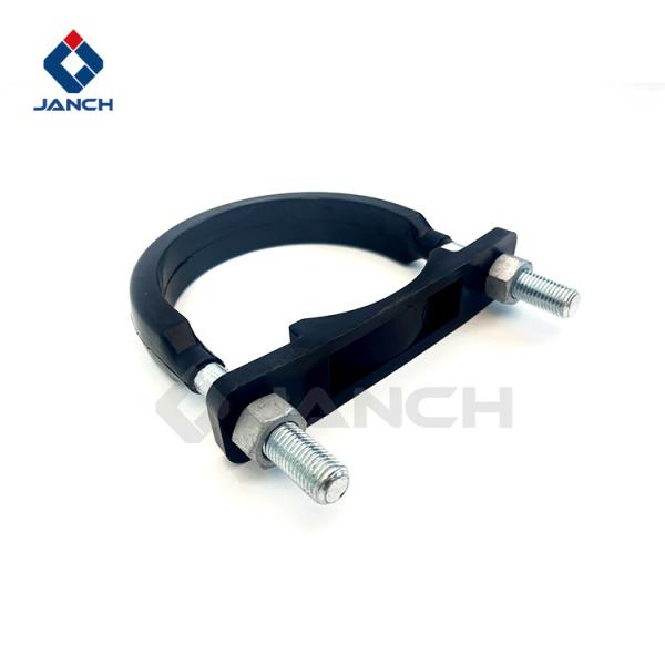 U Shaped Pipe Clamp Bolt Concrete U Bolt Polyurethane / Plastic Wrapped For Pump Truck