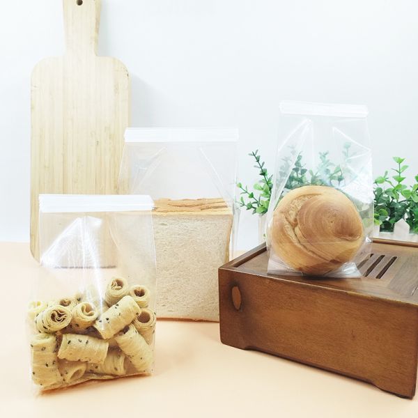 Custom Transparent Bread Bag With Tin Tie For Food Packaging