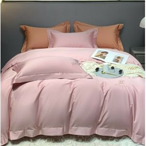 Wholesale Breathable Organic 100 Bamboo Sheet Set Plain Dye Pink from china suppliers