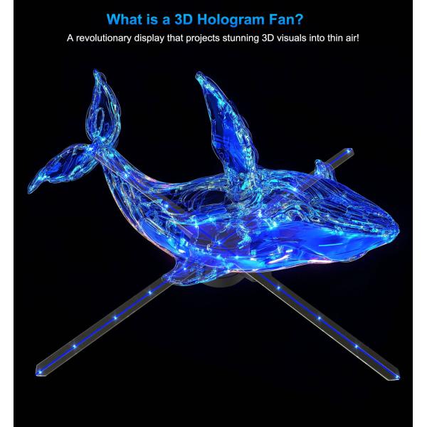 High Resolution Human Shape Splicing 1*3 65cm Holographic Graphic Display 3D Hologram LED Fan Other Metal Advertising Equipment