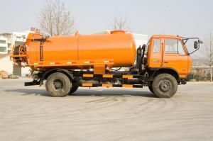 China 266 Hp Sewage Suction Trucks 6 Wheels Waste Disposal Truck Orange Tank Body 3-30m³ on sale