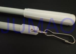 Wholesale Easy To Install Drapery Curtain Rods Off White Single / Double With SS Snap Hook from china suppliers
