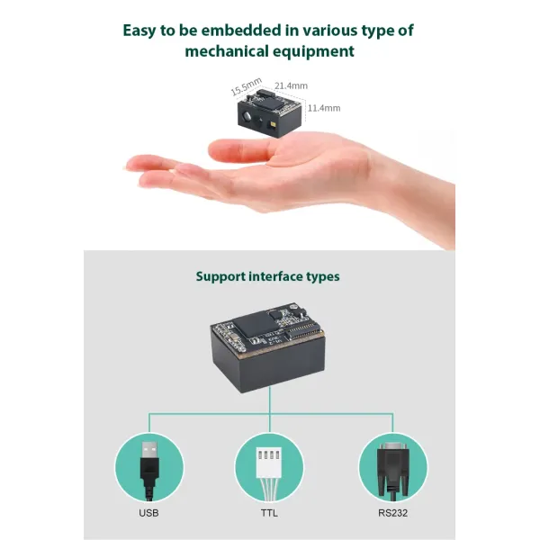 Wholesale OEM Embedded 2D Barcode Scanner Module Arduino Barcode Scanning Engine