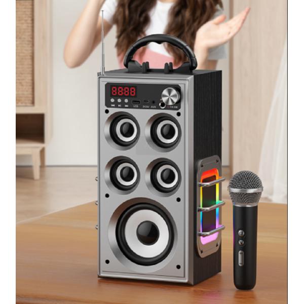 3600mAh Battery Multifunctional Wireless Speaker SNR≥75dB 4-inch 50-magnet Unit And Four 2-inch 40-magnet Units With RGB-lit Bass Diaphragm For Music