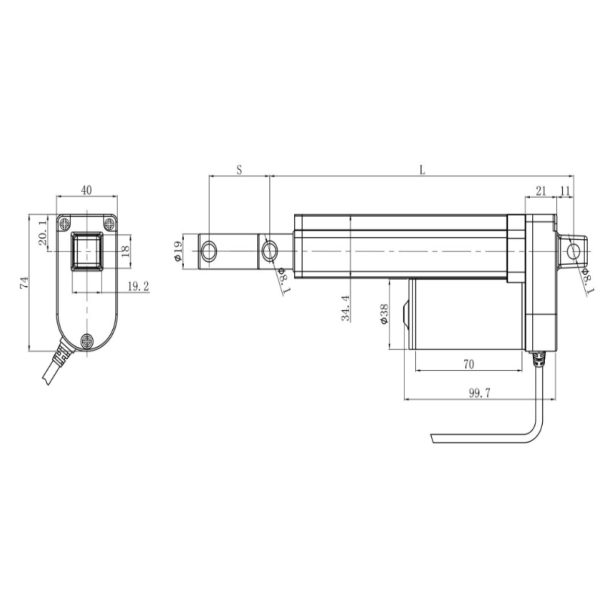 Stable Dustproof U7 Linear Actuator For Planter Feed Baffles
