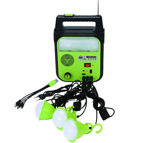 Portable Led Lighting With Fm Radio Features Solar Lighting System For Indoor