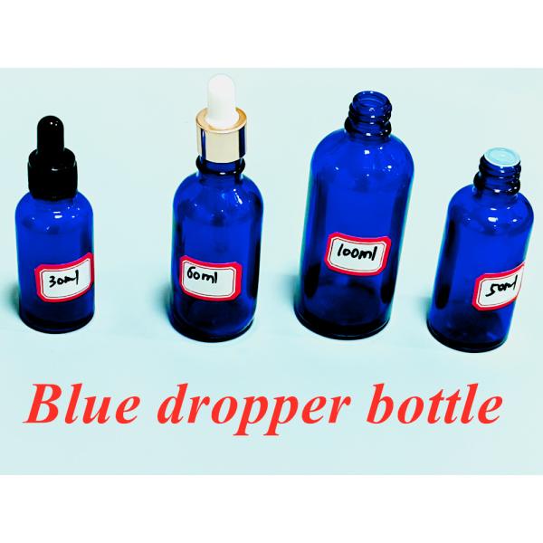 Blue 100ml Dropper Bottle Serum Frosted Glass Dropper Bottles