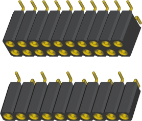 Round Machine 2mm Pitch Female Header PCB Type For Current Transmission