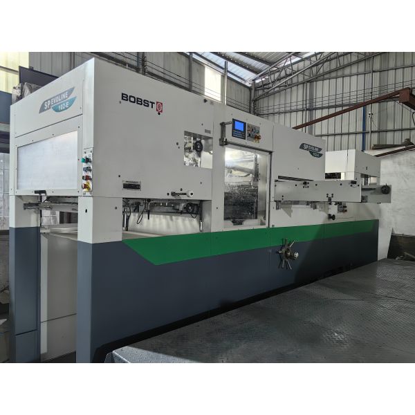 BOBST SP-102E Automatic Die Cutting & Stripping Machine, Years 2007,Max. Sheet Size:720 mm X 1020mm – 28.3″ x 40.15″,Mechanical Speed:7500 Sheets/hour