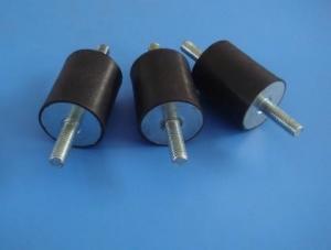 China Black Color Rubber Shock Mounts / Cylindrical Vibration Isolators on sale