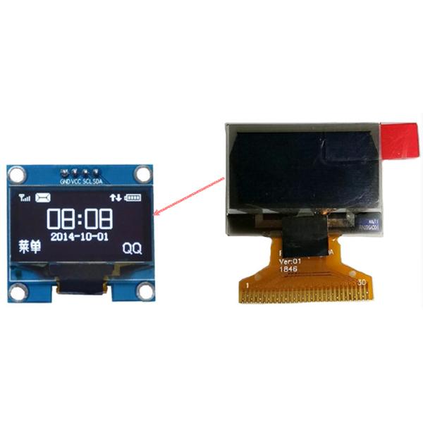 0.96 Inch OLED Display Module 12864 Dot Matrix Display Low Power White Color