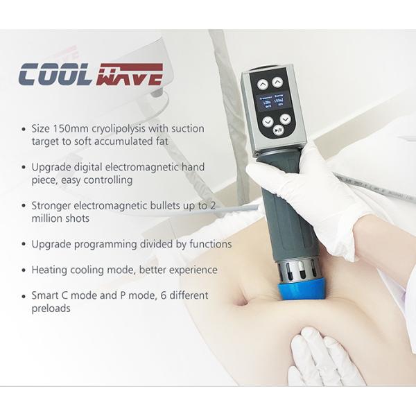 4 Handles Type Extracorporeal Shock Wave Therapy Machine , Cryolipolysis Machine For Home Use