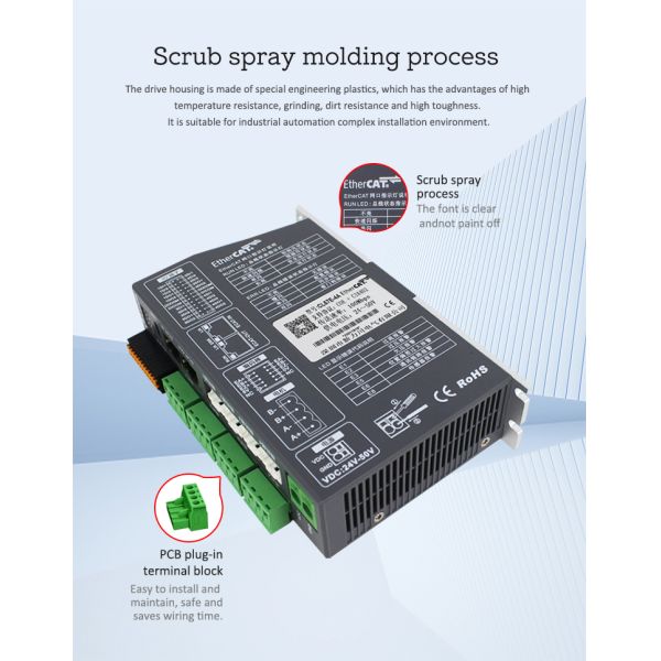 Lichuan 4-Axis DC Closed Loop Stepper Motor Drivers Controller Kit 0.72N.m 2Phase Nema17 DC24V~50V 1.2A 1000PPR