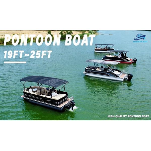7.6m Single Layer Pontoon Boat with 150HP Max Horsepower