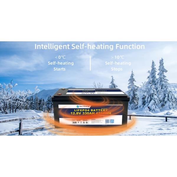 12.8V Nominal Voltage 330Ah Lithium Bluetooth Battery With Over Voltage Protection 14.6V