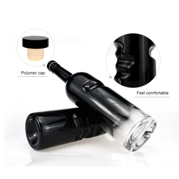 750ml Red Wine Bottles - Wholesale Price, Frosted/Transparent Options, Suitable for B2B Bulk Orders