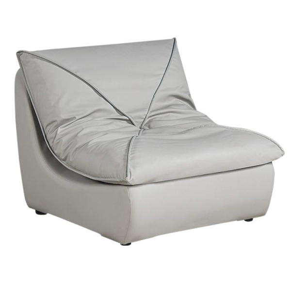 Customizable Modern Compression Bean Bag Chair Light Gray High Density Sponge Square for Warehouse Villa School Park Workshop