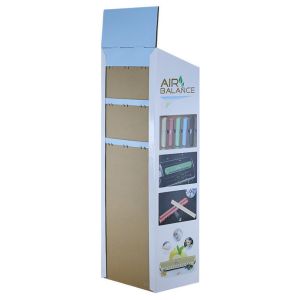 CMYK Countertop Hook Cardboard Retail Display Stands UV Printing