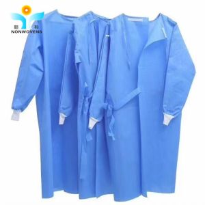 Wholesale Knitted Cuff SMMS Surgical Gown SMS 45gsm AAMI LEVEL 4 from china suppliers