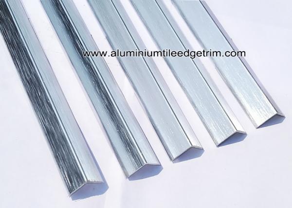 Quality Hairline / Brushed Silver YF15 x 15mm Aluminum Corner Guards / Brace / Protector for sale