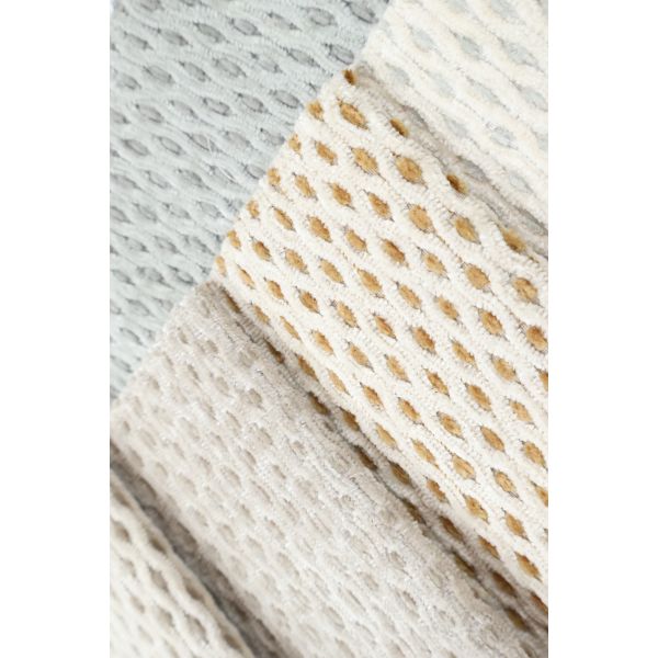 Two-Tone Clear texture Honeycomb-shaped Cellular Chenille Upholstery Fabric