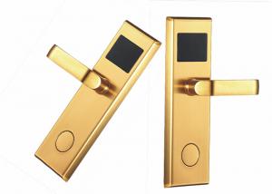 China PVD Gold  Modern House LOCK Hotel Entrance Lock with Card / Card Open on sale