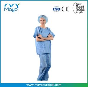 China 2022 Hot Sales Disposable Patient Scrub Suits Medical Apron Scrub Suits on sale