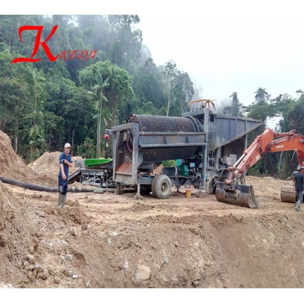 Small Capacity Trommel Gold Wash Plant Customized Diesel Driven