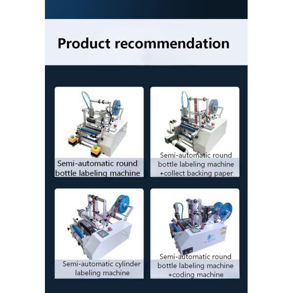 Semi-Automatic Flat Electronic Sticker 3M Adhesive Double-Sided Labeling Machine CH-615H for Cans & Bottles with PLC Core Components