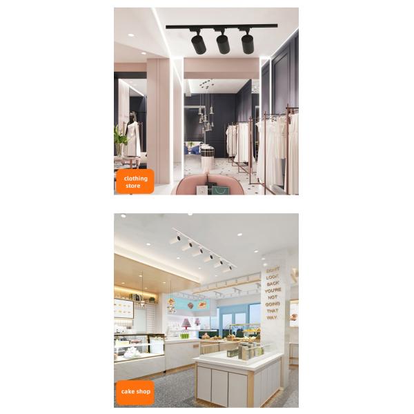 Supermarket LED Track Light High Display Index Adjustable COB LED Spotlight