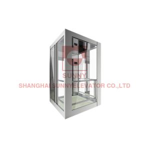 Wholesale 2 Floors Villa House Panoramic Elevator With Two Doors Cabin Safety Gear from china suppliers